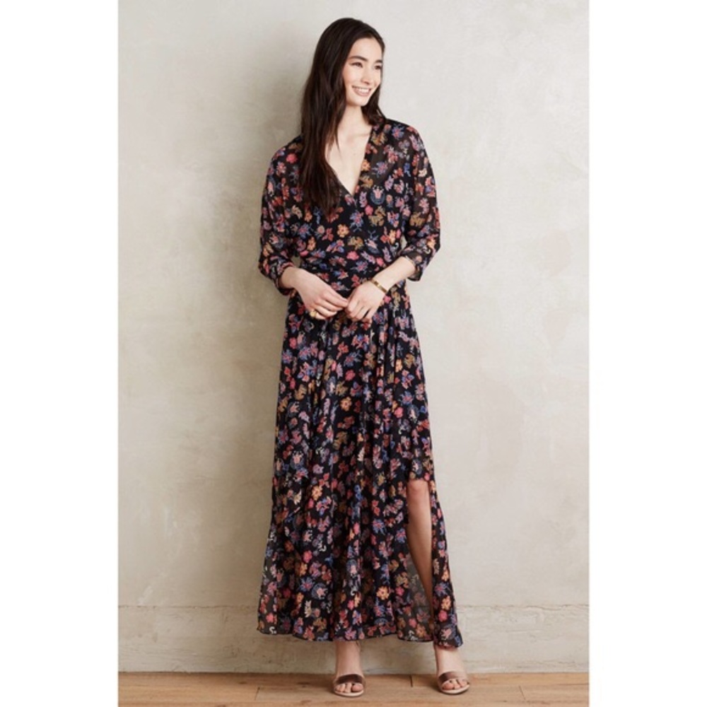 HD in Paris Anthropologie Black Varina Maxi Dress